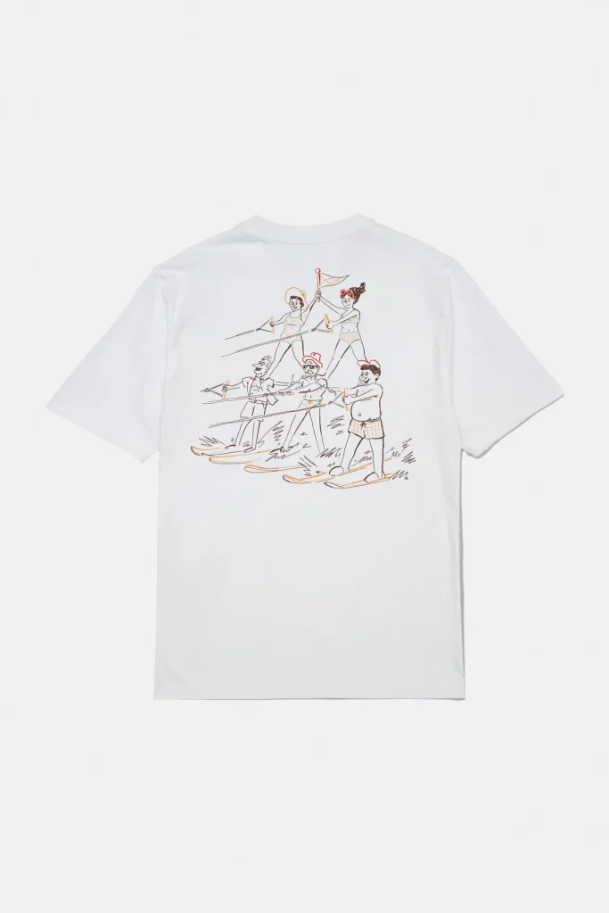T shirt Edmmond Studios ACROBATICS WATER SKIING WHITE
